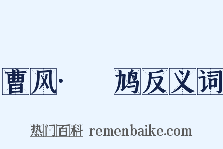 曹风·鸤鸠反义词是什么意思的图片